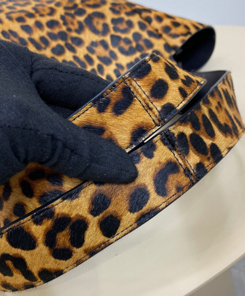 Saint Laurent Le 5 A 7 Bea In Pony Hair Leather Coffee